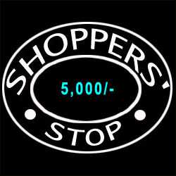 "Shoppers Stop Gift Cheque for Rs.5,000 - Click here to View more details about this Product